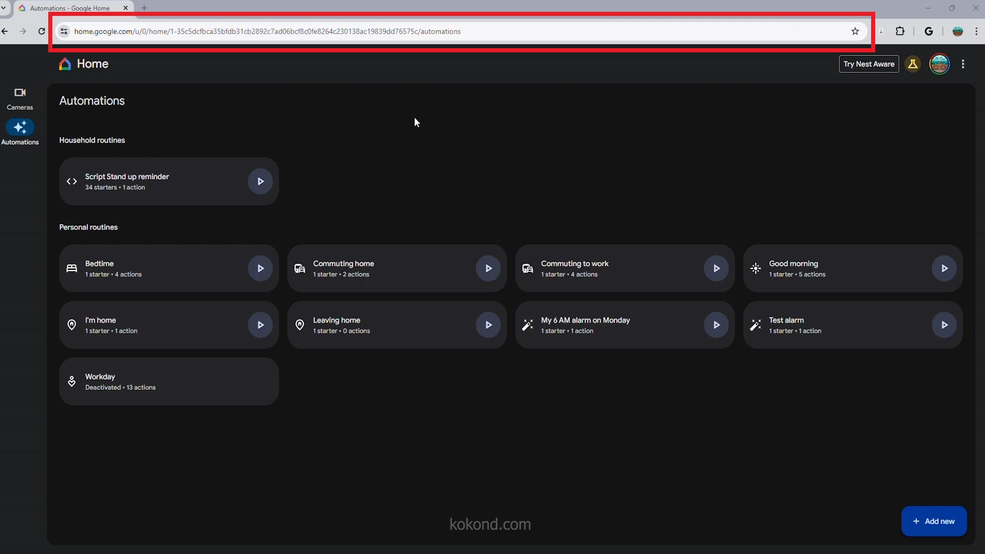 Using Household Routines Script Using YAML (Advanced)